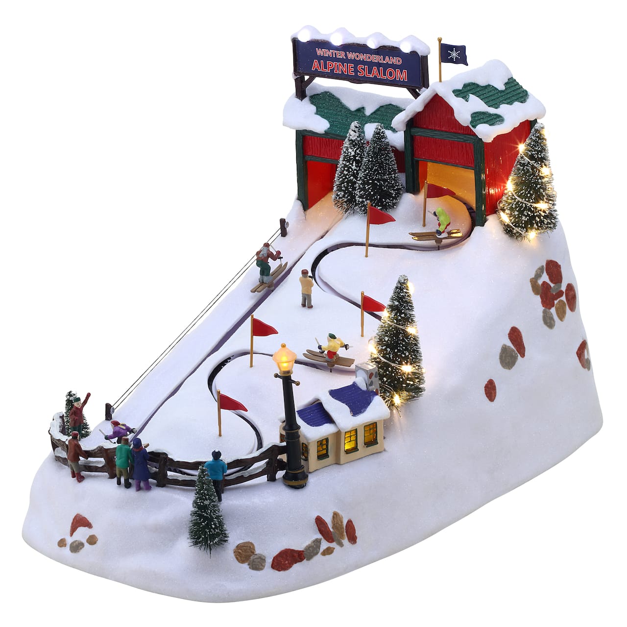 15" Lighted Winter Wonderland Alpine Slalom